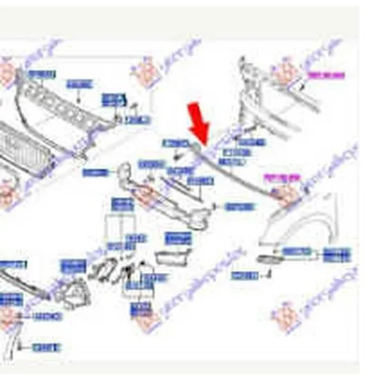 Armatura Bara fata HYUNDAI i30 2017-> Armatura bara fata inferioara original Perioada 2017 2018 2019 2020 2021