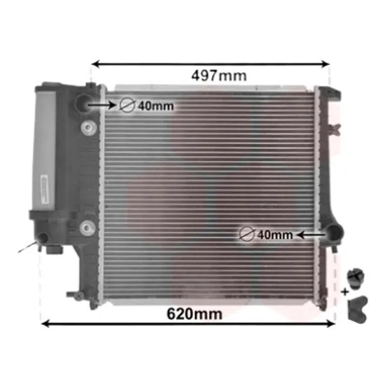 Radiator apa BMW 3 E36 1990->1998 pentru 320 i, perioada 1991 1992 1993 1994 1995 1996 1997 1998