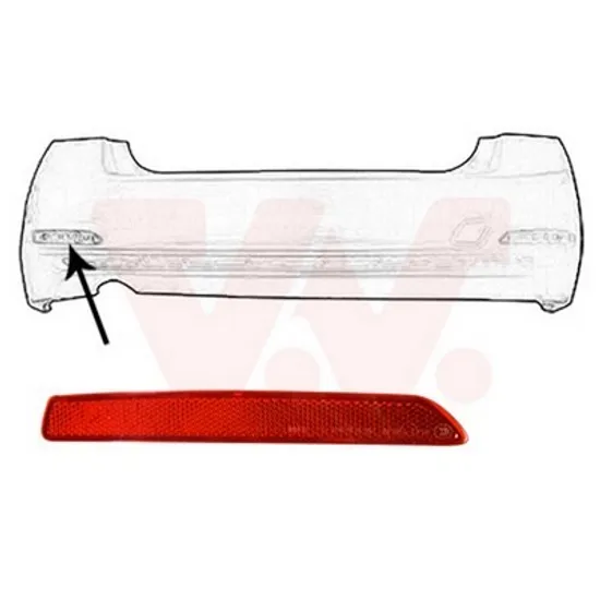 Reflector Spate BMW 3 F30 2011->2018 Reflectorizant spate E stanga 2014-> Perioada 2014 2015 2016 2017 2018