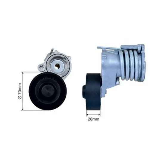 rola intinzator curea transmisie VW FOX 1,2 -44KW/60CP- 1198cmc, pentru motor CHFA, perioada 2010,2011