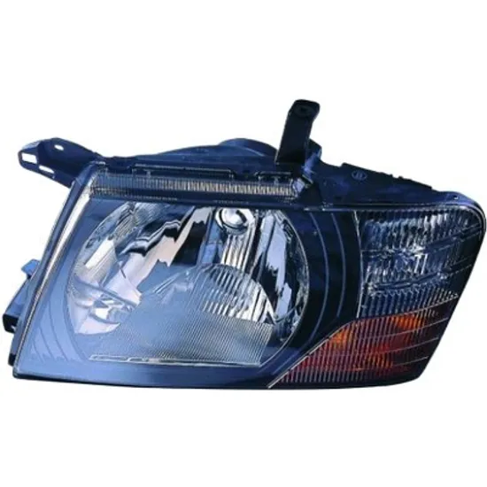 Far dreapta MITSUBISHI PAJERO CLASSIC V2 2001-> perioada 2001 2002 2003 2004 2005 2006 cromat, semnal galben, semnal galben, de la an de fabricatie 2003, reglaj electric, cu bec H4