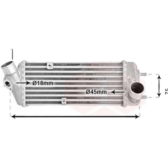 Intercooler KIA RIO 4 2005->2011 1.5 CRDi 65KW 88CP , pentru motor perioada 2008 2009,2010 2011