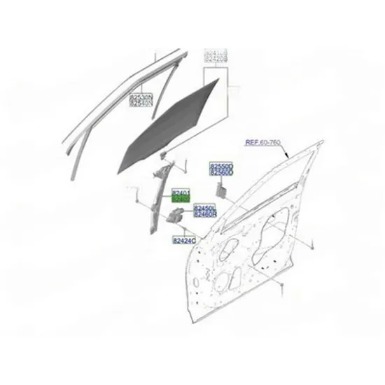 Macara Usa KIA EV3 2024-> Macara usa fata electrica fara motor (O) DREAPTA Perioada 2024 2025
