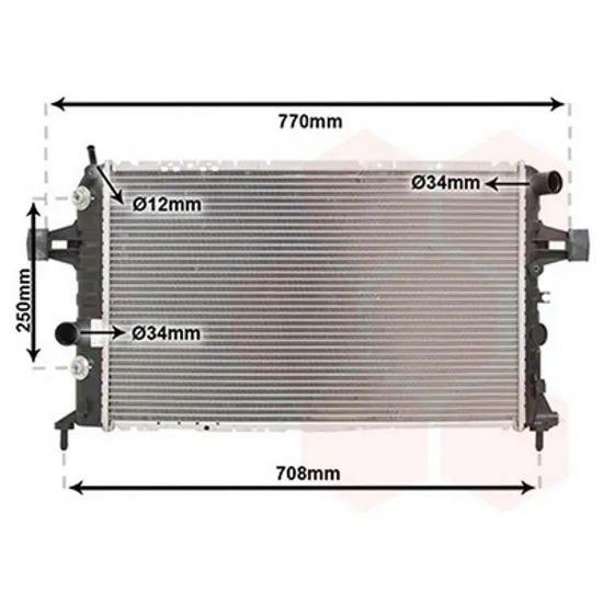 Radiator Motor OPEL ZAFIRA A 1999->2005 Radiator apa 2.0-2.2 TD A/T diesel (600x370) Perioada 1999 2000 2001 2002 2003 2004 2005