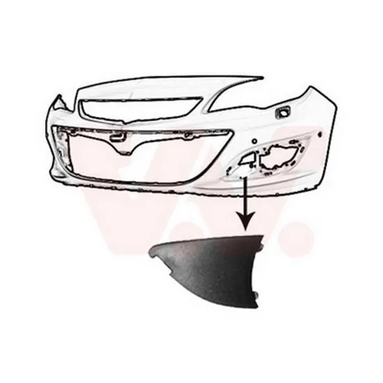Ornament Grila OPEL ASTRA J 2009->2015 Bandou grila bara fata la proiector pentru sedan 2013-> stanga Perioada 2013 2014 2015 2016