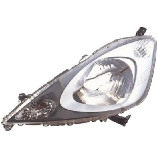 Far stanga HONDA JAZZ 3 2007->2014 perioada 2008 2009 2010 2011 2012 2013 pana la an de fabricatie 05/2011, cu motor reglaj, semnal alb, cu reglaj electric, cu bec H4