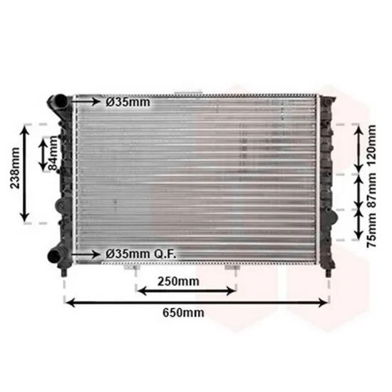 Radiator Motor ALFA ROMEO 156 1997->2005 Radiator apa pentru 1,6 cu aer conditionat (58x42) Perioada 1997 1998 1999 2000 2001 2002 2003 2004 2005