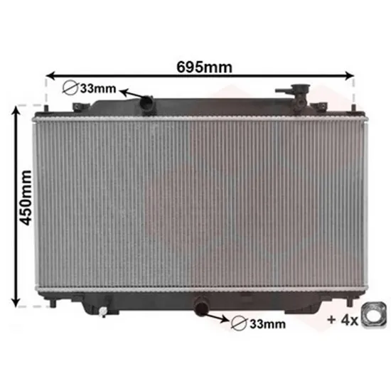 Radiator Motor MAZDA 3 BM 2013-> Radiator apa pentru toate benzina 375x735x16 Perioada 2014 2015 2016 2017 2018 2019 2020