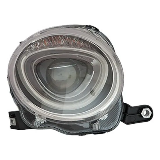 Far dreapta FIAT 500 2007->, 500 C 2009-> perioada 2009 2010 2011 2012 2013 2014 2015 de la an de fabricatie 07/2015, cu motor reglaj, semnal transparent, cu reglaj electric, cu bec H7