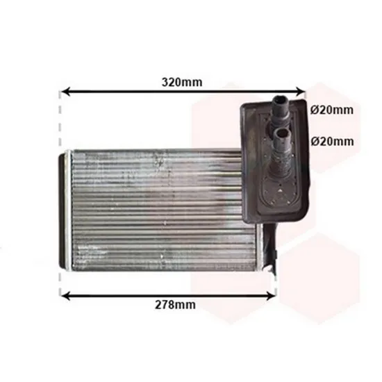 Radiator Incalzire RENAULT KANGOO 1997->2007 Calorifer M cu /fara aer conditionat 234x157 Perioada 1997 1998 1999 2000 2001 2002 2003 2004 2005 2006 2007