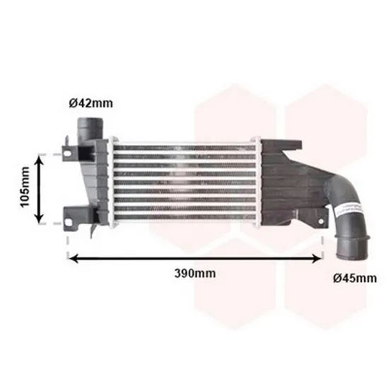 Intercooler OPEL ASTRA H 2004->2014 Radiator intercooler 1 7 CDTI 220x126 Perioada 2004 2005 2006 2007 2008 2009