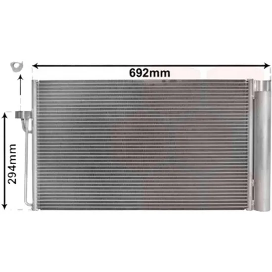 Radiator aer conditionat DACIA LOGAN 2012->2020 1.6 63KW 86CP , pentru motor K7M 812 perioada 2013 2014,2015 2016