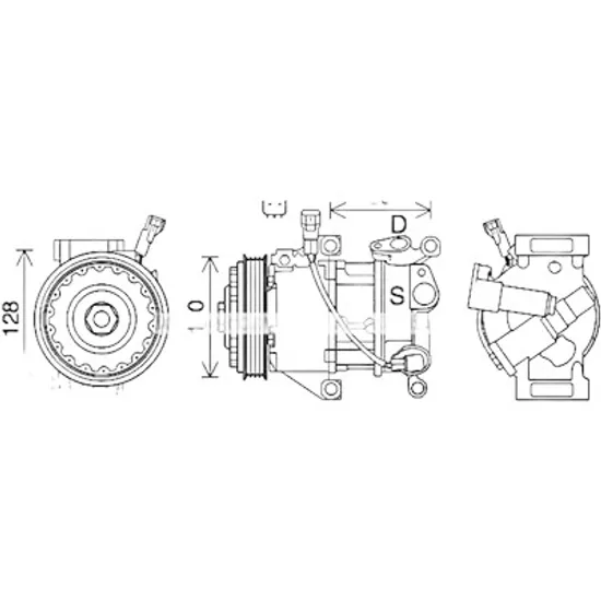 Compresor aer conditionat TOYOTA YARIS 2010-> pentru 1.5, perioada 2017 2018 2019 2020 2021 2022