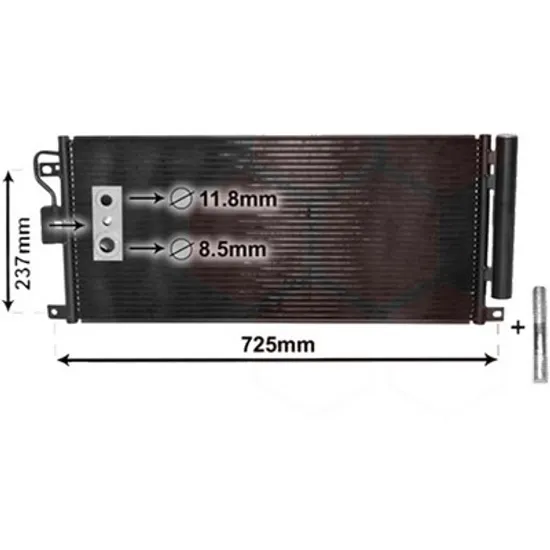 Radiator aer conditionat VOLVO V90 CROSS COUNTRY 2 2016-> 2.0 T5 Polestar AWD 186KW 253CP , pentru motor B 4204 T26 perioada 2017 2018,2019,2020,2021 2022
