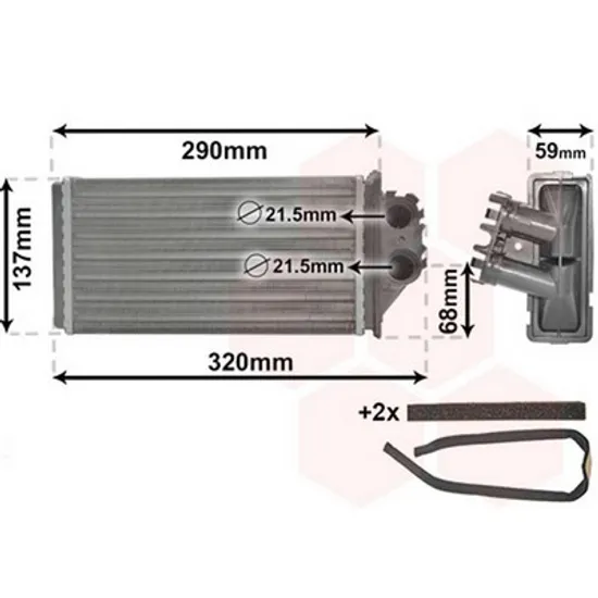 Radiator Incalzire PEUGEOT 307 2000->2011 Calorifer M cu /fara aer conditionat 248x140 diesel T MARE Perioada 2000 2001 2002 2003 2004 2005 2006 2007 2008