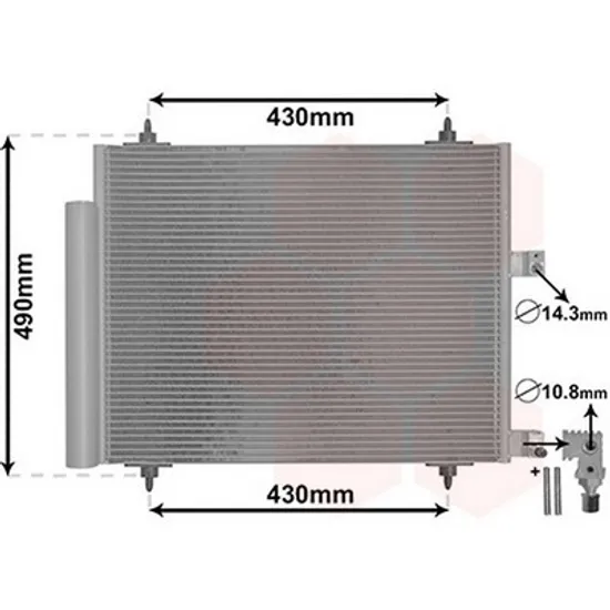 Radiator Aer Conditionat CITROEN JUMPY 2007->2016 Radiator aer conditionat benzina/ diesel SEL (56x45,2x16) Perioada 2007 2008 2009 2010 2011 2012 2013 2014 2015