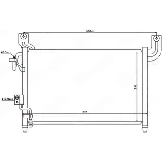 Radiator Aer Conditionat MAZDA B-SERIE 1998->2006 Radiator condensator aer conditionat diesel (52.7x33.9x17) Perioada 1998 1999 2000 2001 2002 2003 2004 2005 2006