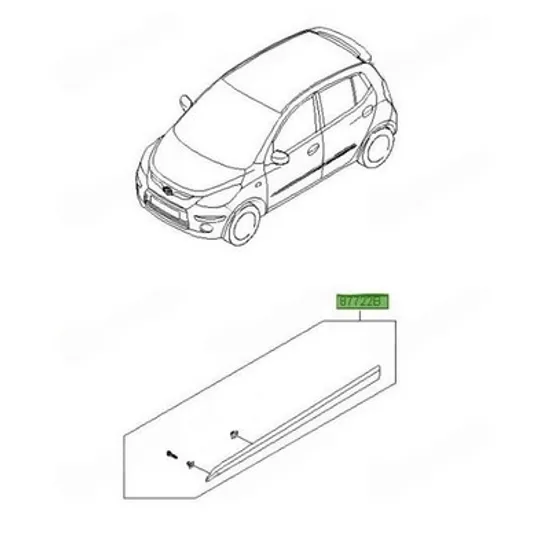 Bandou Usa HYUNDAI i10 2007->2013 Bandou usa fata (O) DREAPTA Perioada 2010 2011 2012 2013
