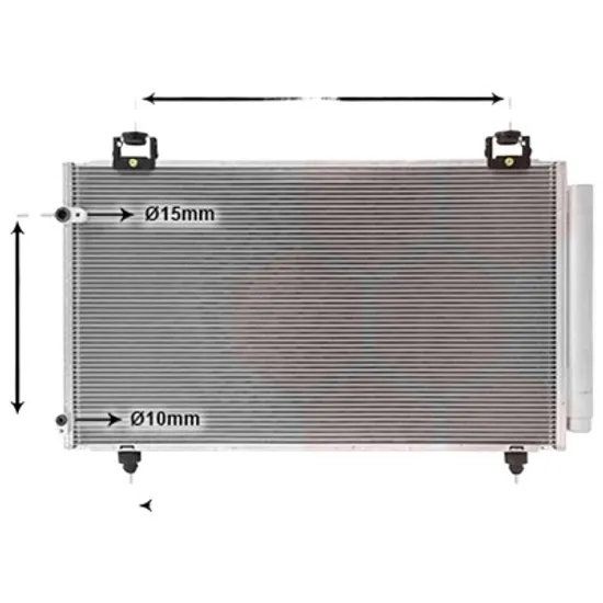 Radiator aer conditionat SKODA FABIA 1 1999->2008 1.2 40KW 54CP , pentru motor AWY, BMD perioada 2001 2002,2003,2004,2005,2006 2007