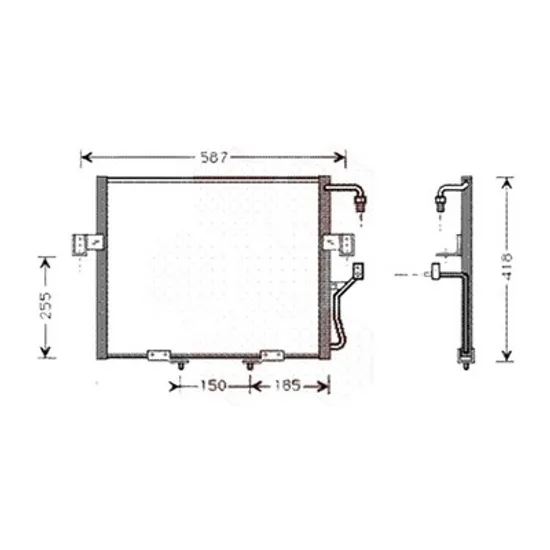 Radiator aer conditionat FORD FOCUS 3 2010->2019 1.6 LPG 86KW 117CP , pentru motor MUDA perioada 2012 2013,2014,2015,2016 2017