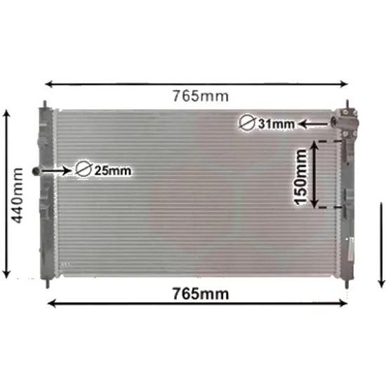 Radiator apa MITSUBISHI ASX; OUTLANDER SPORT 2010-> pentru 1.6 DI-D, perioada 2015 2016 2017 2018 2019 2020