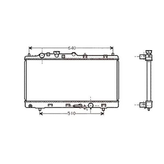 Radiator apa MAZDA 323 BJ 1998->2004 pentru 1.6, perioada 1998 1999 2000 2001 2002 2003 2004