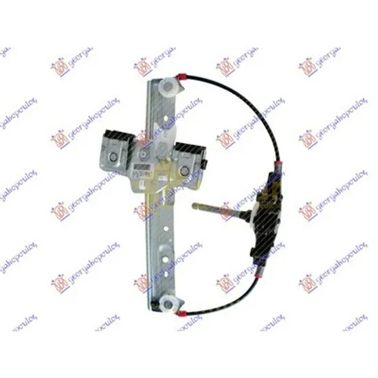 Macara Usa FORD FIESTA 5 JH 2008->2017 Macara usa spate manuala (EUROPA) stanga, Perioada 2008 2009 2010 2011 2012 2013 2014 2015 2016 2017