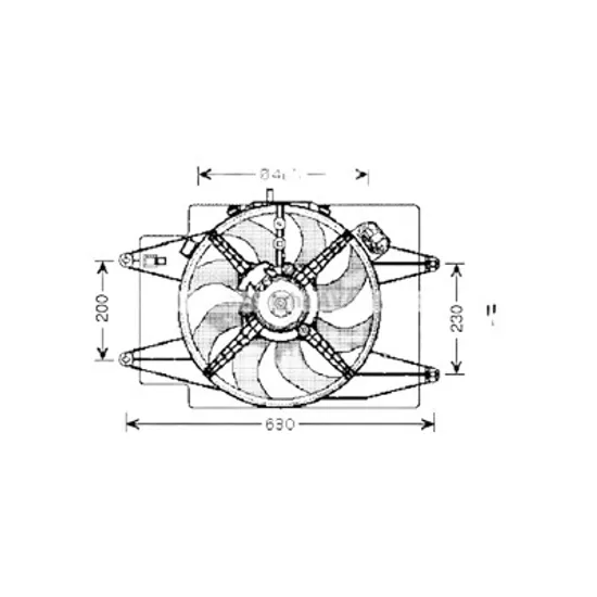 Ventilator motor ALFA ROMEO 147 2000->2010 1.9 JTD 16V 93KW 126CP , pentru motor 937 A4.000 perioada 2003 2004