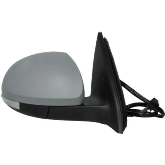 Oglinda exterioara dreapta VW TIGUAN 5N 2007->2018 perioada 2008 2009 pana la an de fabricatie 2012, cu lampa podea, cu lumini de pozitie, numar pini 13, cu incalzire, cu memorie, rabatare electrica, prevopsit grund,