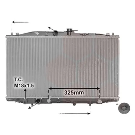 Radiator apa HONDA ACCORD 7 EURO 2003->2012 pentru 2.0, perioada 2003 2004 2005 2006 2007 2008