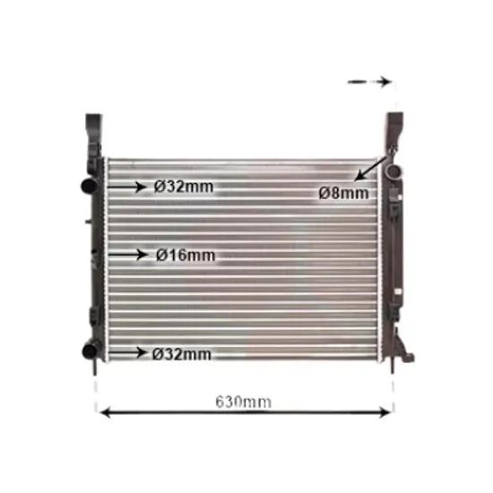 Radiator apa RENAULT KANGOO 2008->2020 pentru 1.5 dCi 80, perioada 2019 2020 2021 2022 2023 2024