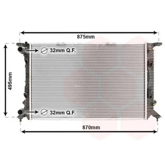 Radiator Motor AUDI A6 C7 2010->2018 Radiator apa 1.8 TFSI-2.0 TFSi/2.0 TDi (MANU Perioada 2010 2011 2012 2013 2014 2015 2016 2017 2018