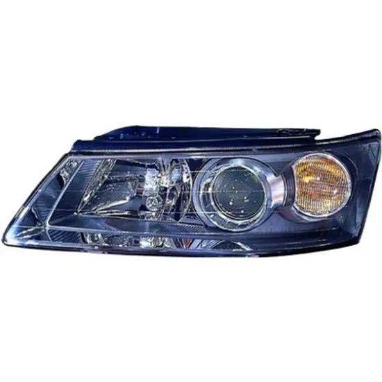 Far stanga HYUNDAI SONATA 5 2005->2012 perioada 2005 2006 2007 2008 2009 2010 pana la an de fabricatie 02/2008, fara motor reglaj, cu reglaj electric, adaptiv, cu bec H11, cu bec H7