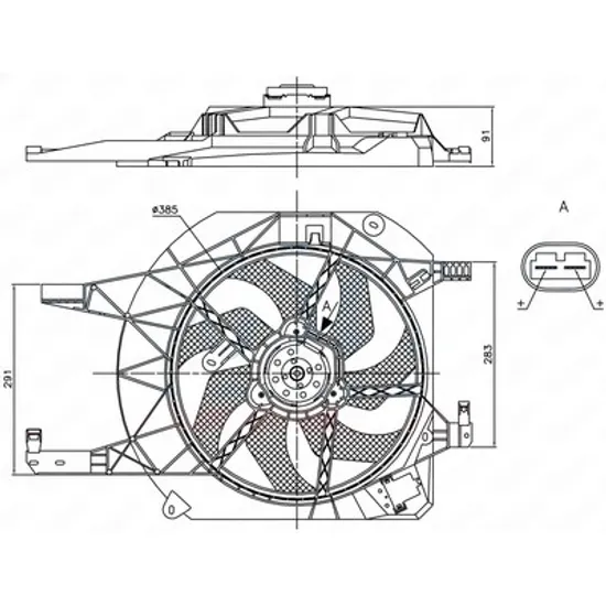 Ventilator Motor OPEL VIVARO A 2001->2014 Ventilator (+A/C) benzina diesel Perioada 2006 2007 2008 2009 2010 2011 2012 2013 2014