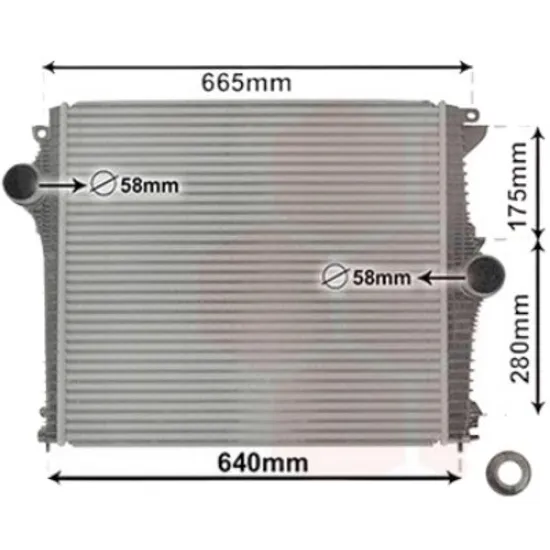 Intercooler ALFA ROMEO GIULIA 2015-> 2.2 D 110KW 150CP , pentru motor 552 66 388, 552 68 532 perioada 2015 2016,2017,2018,2019 2020