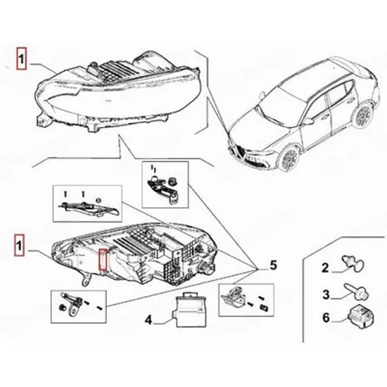 Faruri ALFA ROMEO TONALE 2022-> Far FULL LED MATRIX (O) STANGA Perioada 2022 2023 2024 2025