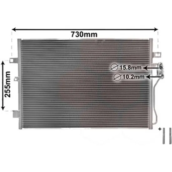 Radiator aer conditionat AUDI A6 C7 2010->2018 2.0 TFSI quattro 185KW 252CP , pentru motor CYNB, CYPA perioada 2014 2015,2016,2017 2018