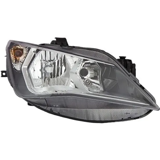 Far dreapta SEAT IBIZA 4 2008->2017 perioada 2015 2016 2017 cu motor reglaj, semnal transparent, cu reglaj electric, cu bec H7/H7