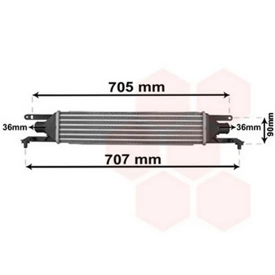 Intercooler FIAT PUNTO EVO 199 2008-> Radiator intercooler 1,3 MJTD - JTD (45x100x53) 75H Perioada 2008 2009 2010 2011 2012