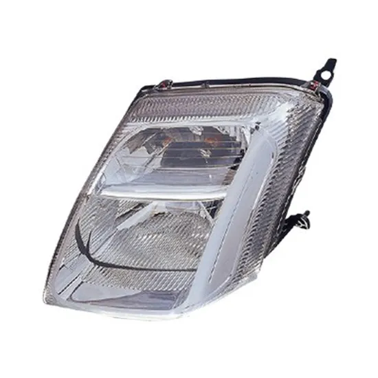 Far stanga CITROEN C2 2003->2017 perioada 2003 2004 2005 2006 2007 2008 2009 2010 2011 2012 pana la an de fabricatie 2009, cu motor reglaj, semnal transparent, cu reglaj electric, cu bec H4