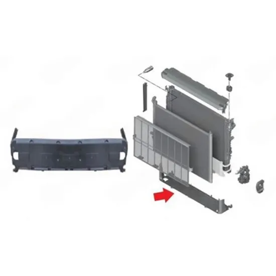 Capac Panou Fata BMW 5 G30, F90 2016-> Acoperire radiator plastic inferioara Perioada 2016 2017 2018 2019 2020