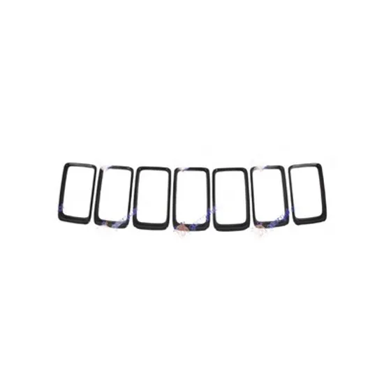 Ornament Grila JEEP GRAND CHEROKEE 4 2010->2020 Bandou grila negru (SET 7PCS) Perioada 2010 2011 2012 2013 2014 2015 2016 2017