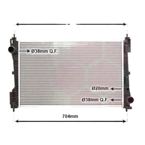 Radiator apa FIAT DOBLO 263 2010-> pentru 1.4, perioada 2010 2011 2012 2013 2014 2015 2016