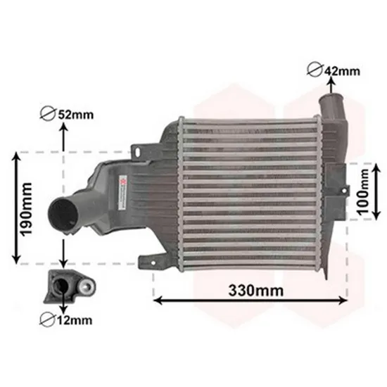 Intercooler OPEL ZAFIRA B 2005->2015 Radiator intercooler 1,6 - 2,0 turbo benzina 23x26x40 Perioada 2005 2006 2007 2008 2009 2010 2011