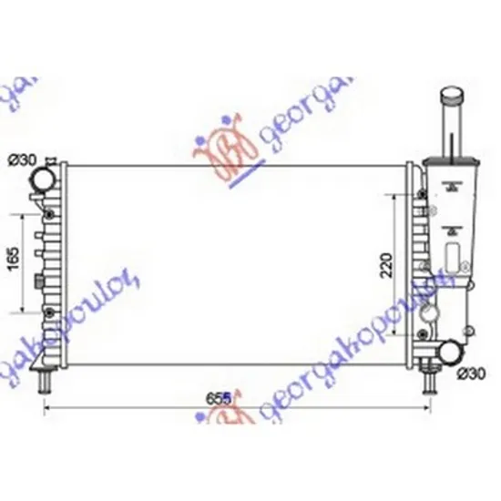 Radiator Motor FIAT PUNTO 188 1999->2012 Radiator apa 1,2 8V->2016V 2003-> 58x31,7x18 tip VALEO 2003->2011 Perioada 1999 2000 2001 2002 2003 2004 2005 2006 2007 2008 2009 2010 2011