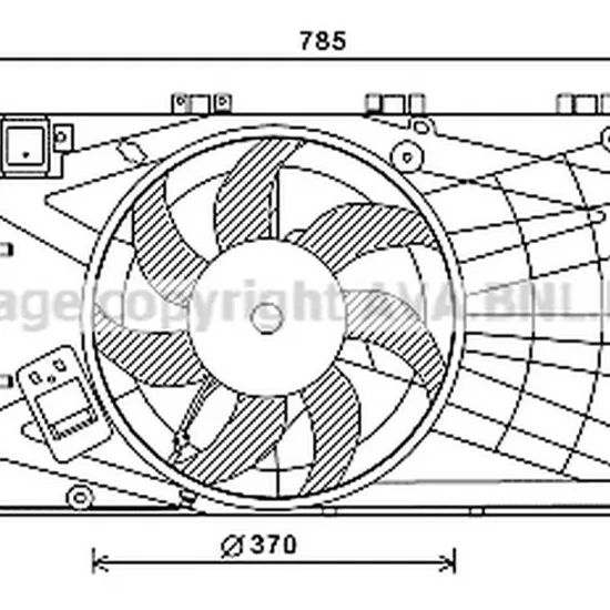 Ventilator motor SAAB 9-5 2010->2012 pentru 1.6 Turbo, perioada 2010 2011 2012