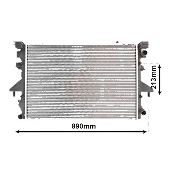 Radiator apa VW MULTIVAN 5 2003->2015, TRANSPORTER T5 2003->2015, CARAVELLE 5 2003->2015 pentru 2.5 TDI, perioada 2003 2004 2005 2006 2007 2008 2009