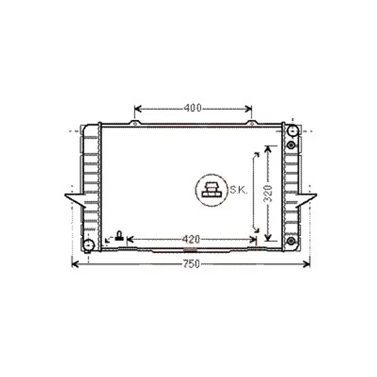 Radiator apa VOLVO V70 1 1995->2000 2.0 120KW 163CP , pentru motor B 5204 T4 perioada 1997 1998,1999 2000