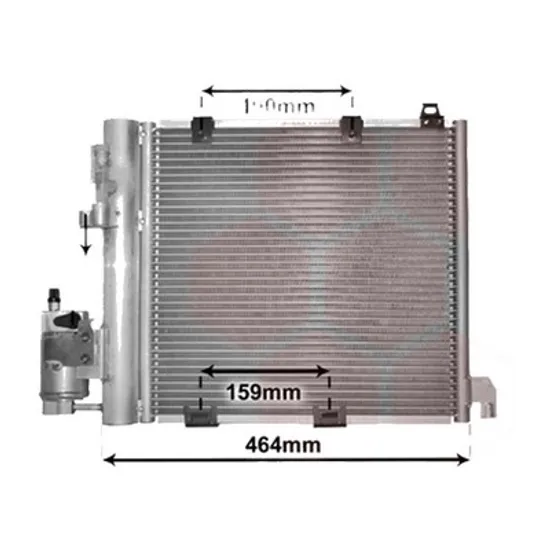 Radiator aer conditionat TOYOTA PROACE 2016-> 2.0 D4d 90KW 122CP , pentru motor 4WZ-FTV perioada 2016 2017,2018,2019,2020 2021