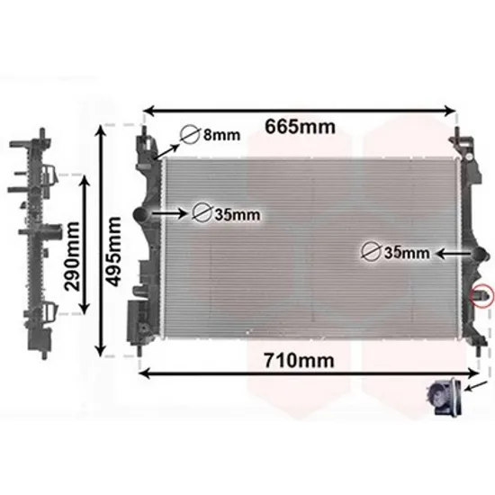 Radiator Motor OPEL CORSA E 2014->2018 Radiator apa 1.4 TURBO benzina manuala 620x369x16 Perioada 2015 2016 2017 2018 2019
